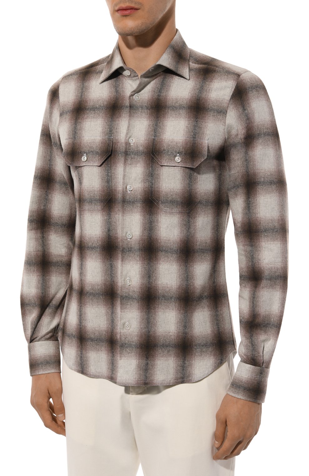 Хлопковая рубашка KITON, арт. UCWMH0903402, фото 3