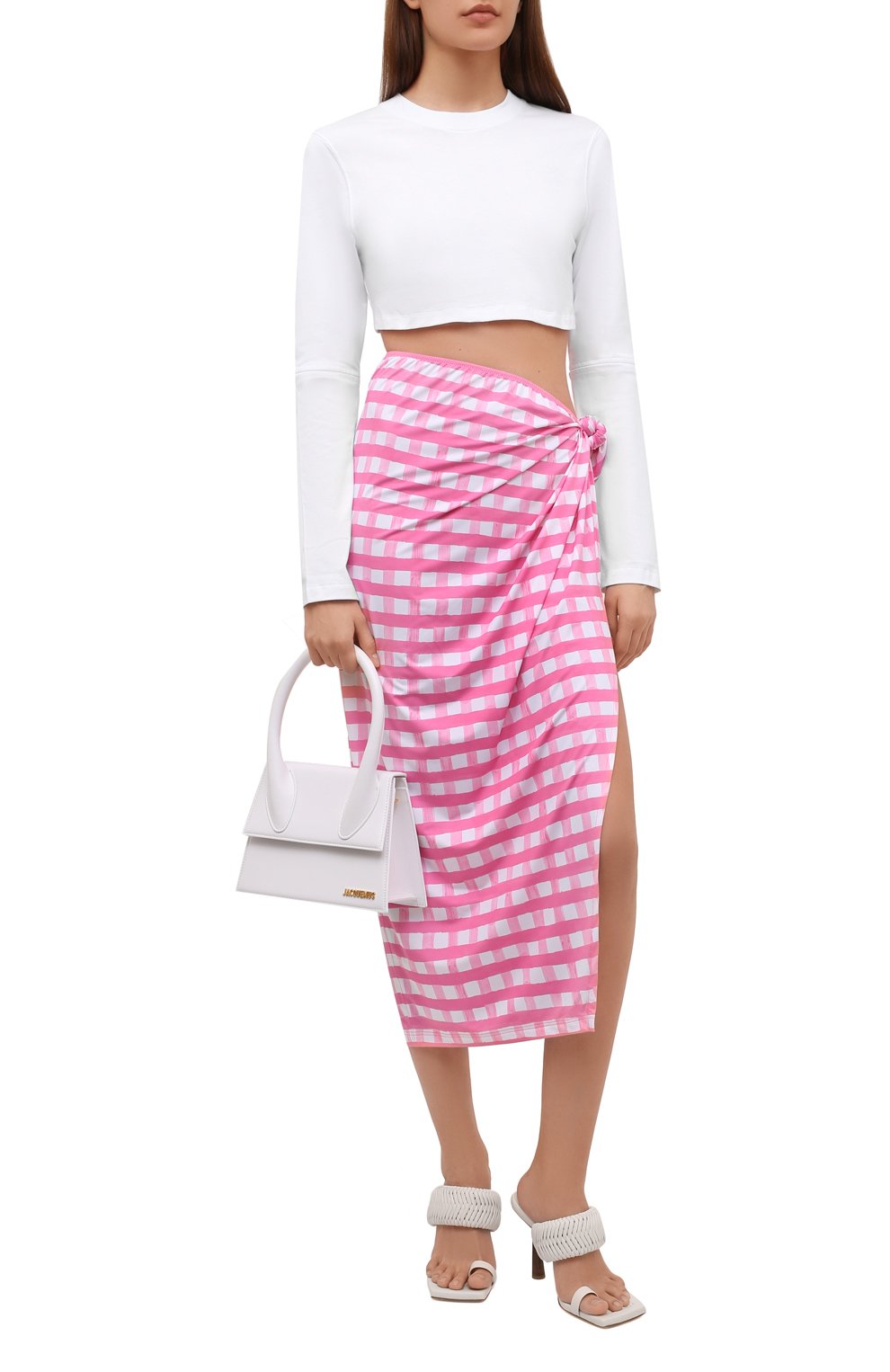 Юбка JACQUEMUS розового цвета по цене 26200 руб., арт. 221SW003-2026, фото 2 Юбка JACQUEMUS, арт. 221SW003-2026, фото 2
