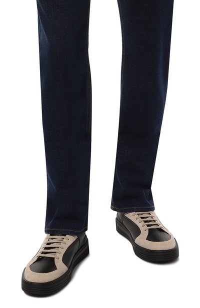 Кожаные кеды STEFANO RICCI разноцветного цвета по цене 105000 руб., арт. UV23_G5216/VVSDPV, фото 3 Кожаные кеды STEFANO RICCI, арт. UV23_G5216/VVSDPV, фото 3