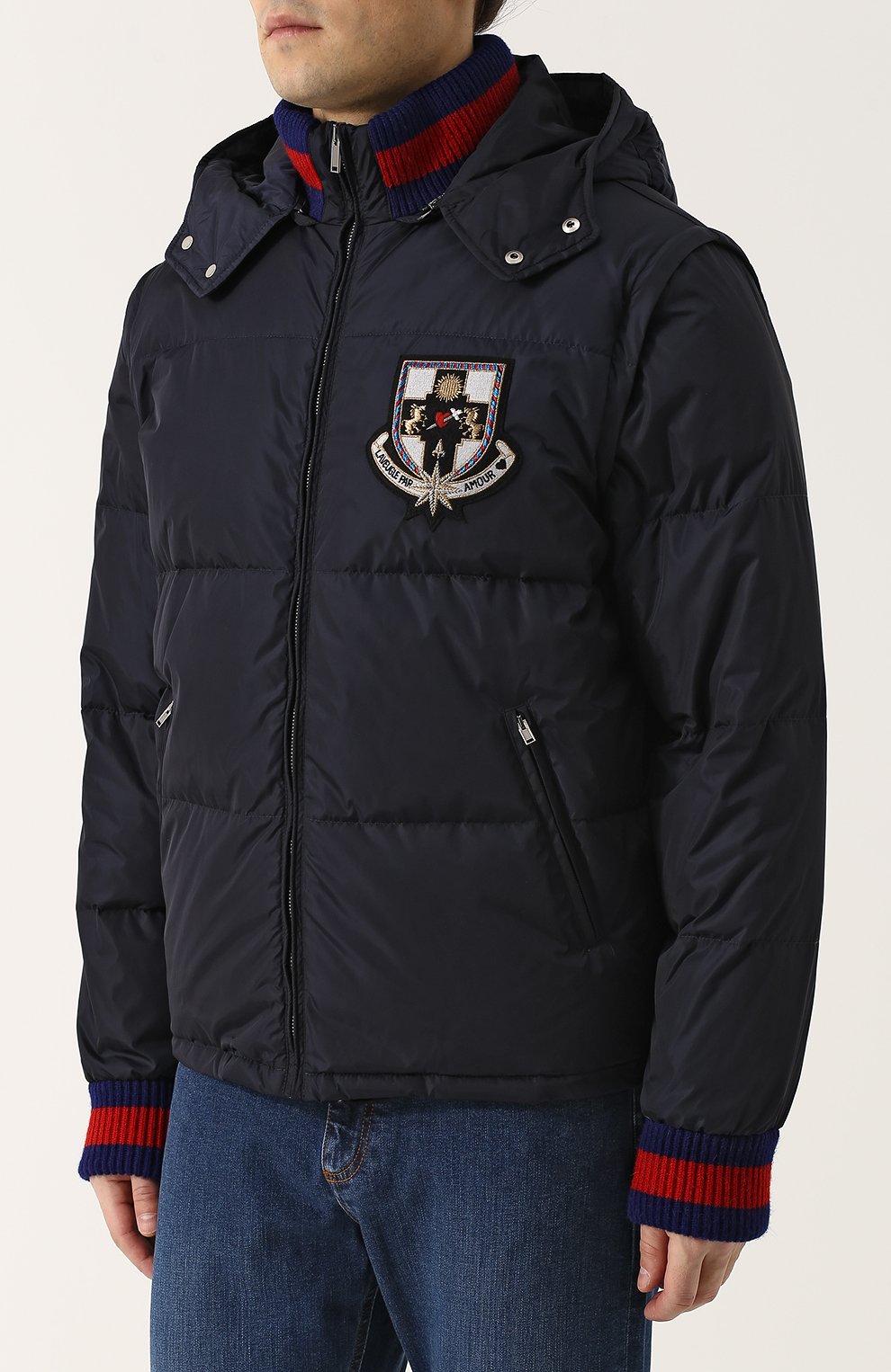 Стеганый пуховик на молнии с капюшоном GUCCI, арт. 468304/Z731B, фото 3