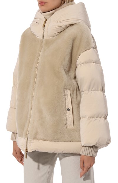 Пуховик nausica-omt MOORER кремового цвета по цене 574500 руб., арт. NAUSICA/0MT, фото 3 Пуховик nausica-omt MOORER, арт. NAUSICA/0MT, фото 3