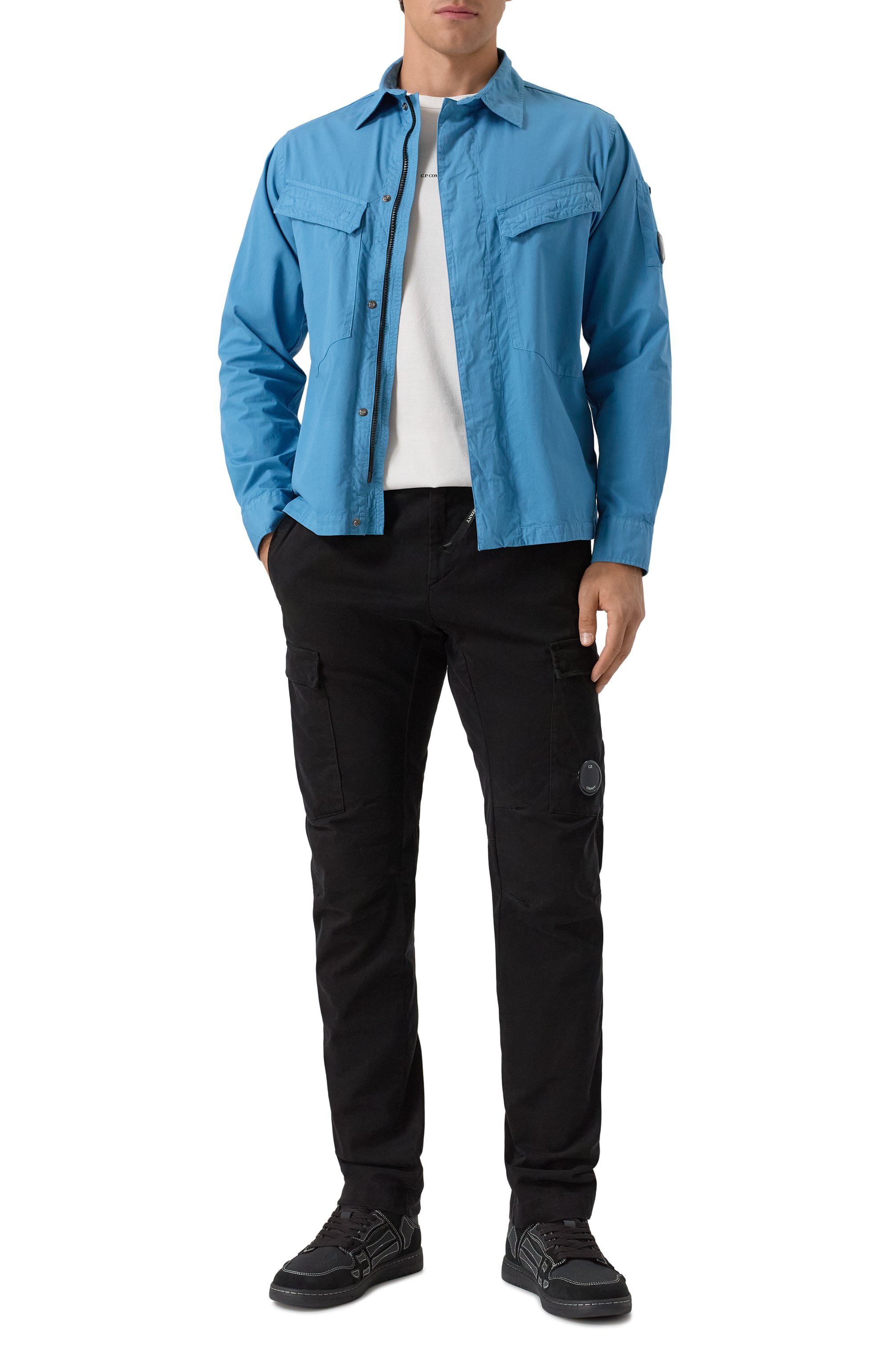 Хлопковая куртка-рубашка C.P. COMPANY, арт. 19CM0S073A110143G, фото 2