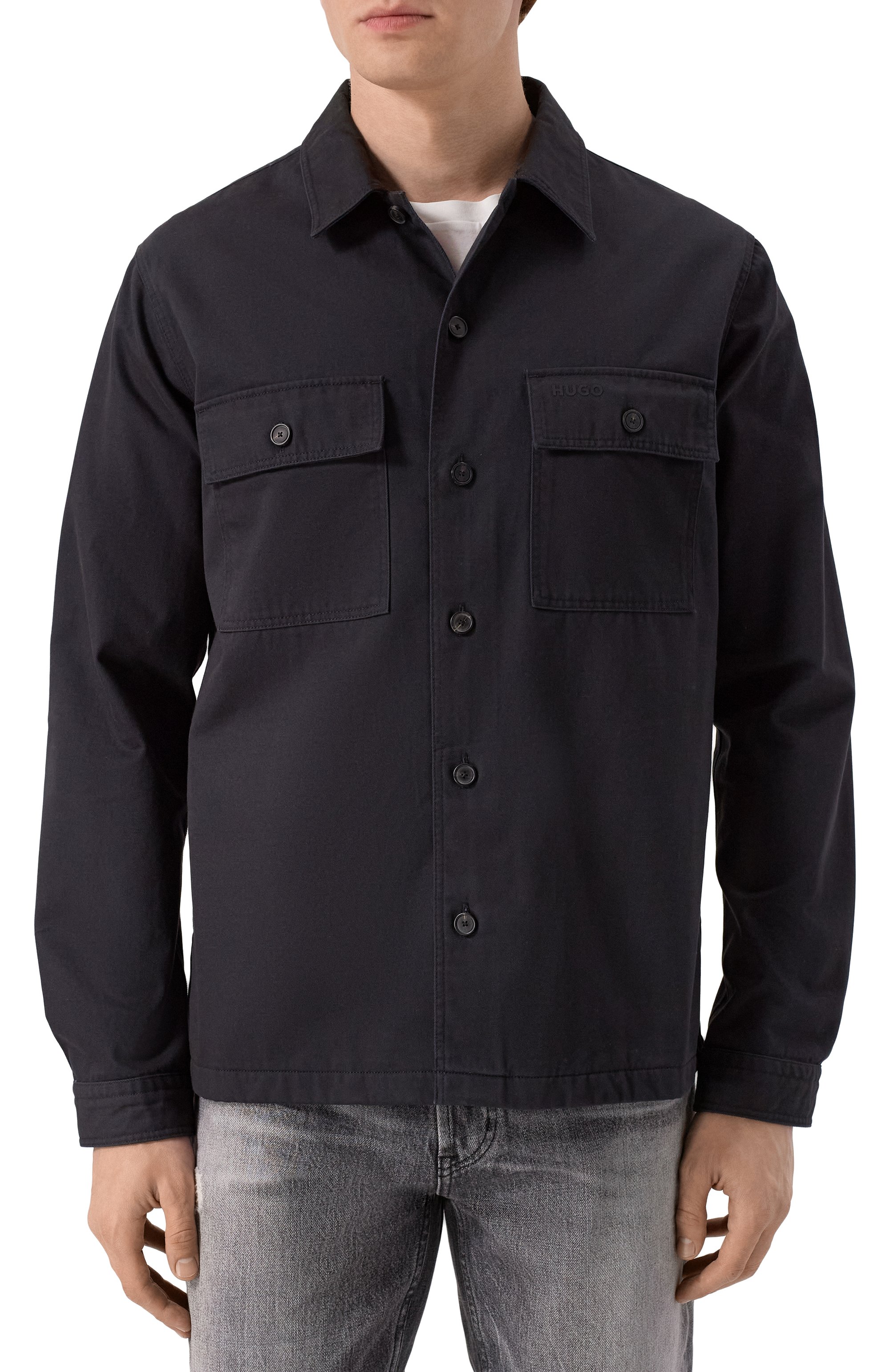 Хлопковая куртка-рубашка HUGO, арт. 50545383, фото 3