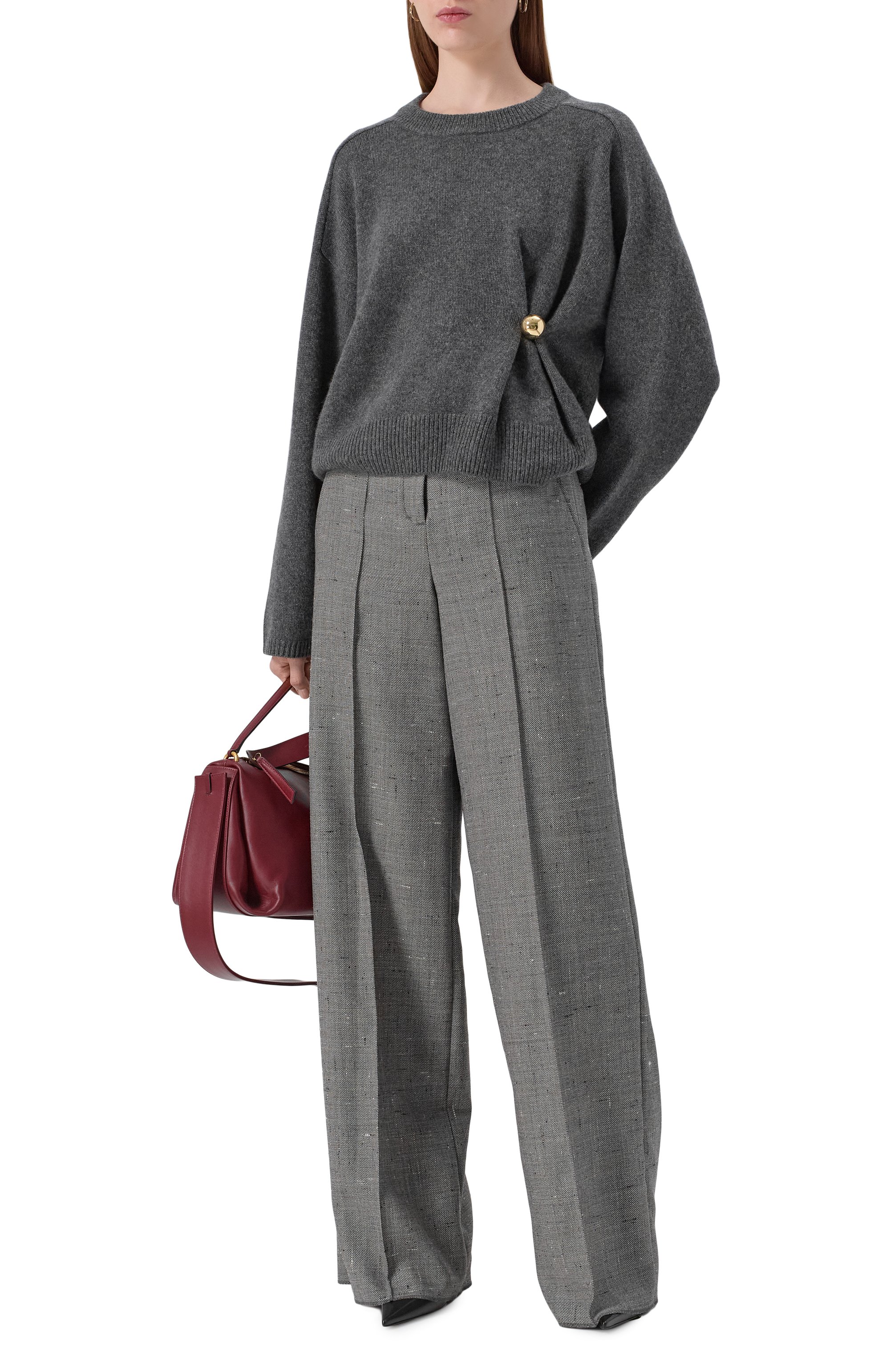 Шерстяные брюки DOROTHEE SCHUMACHER серого цвета по цене 76200 руб., арт. 240203, фото 2 Шерстяные брюки DOROTHEE SCHUMACHER, арт. 240203, фото 2