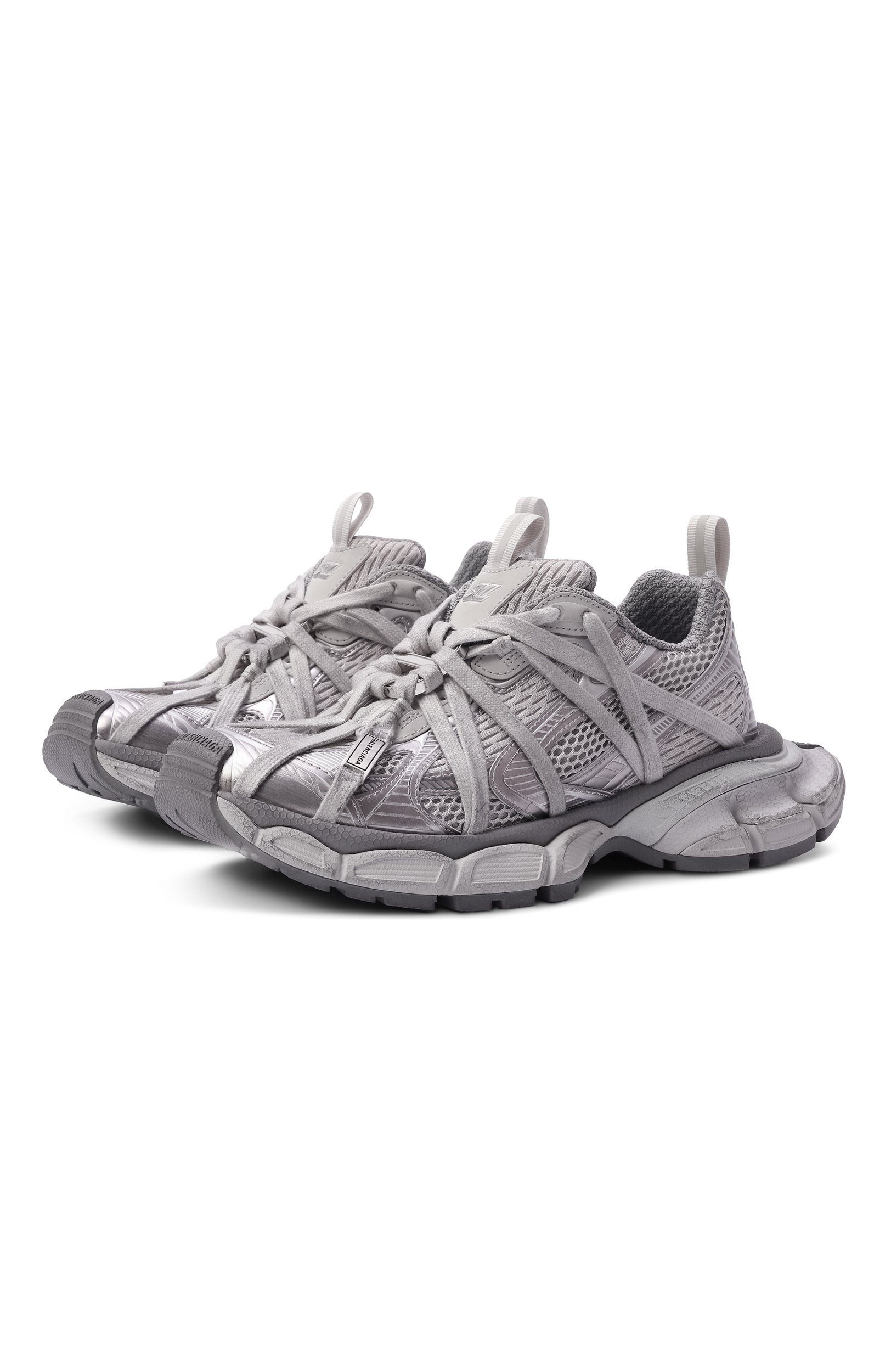 Комбинированные кроссовки 3xl extreme laces b BALENCIAGA серого цвета по цене 194000 руб., арт. 825599/W3XCH, фото 1 Комбинированные кроссовки 3xl extreme laces b BALENCIAGA, арт. 825599/W3XCH, фото 1