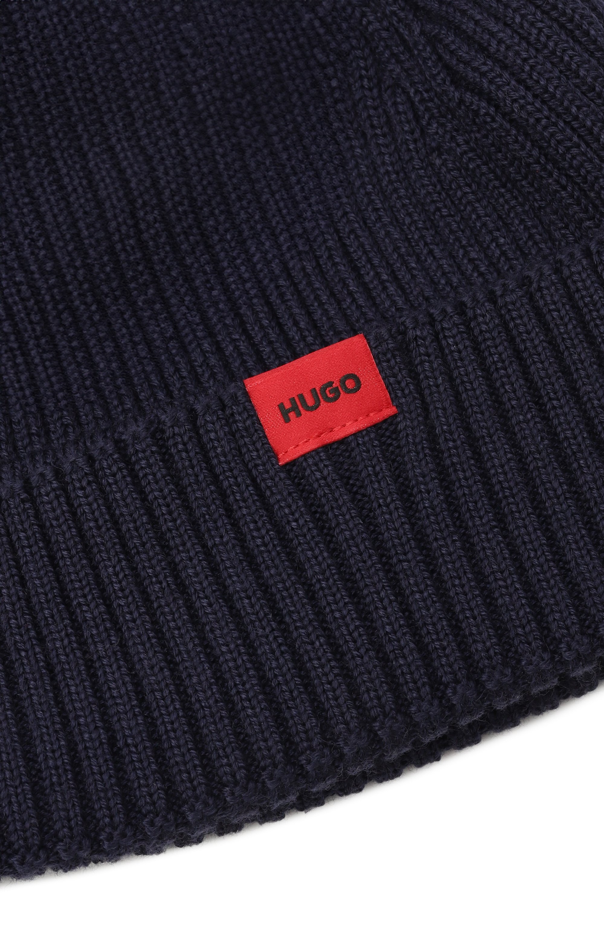 Шапка HUGO темно-синего цвета по цене 6995 руб., арт. 50551267, фото 3 Шапка HUGO, арт. 50551267, фото 3