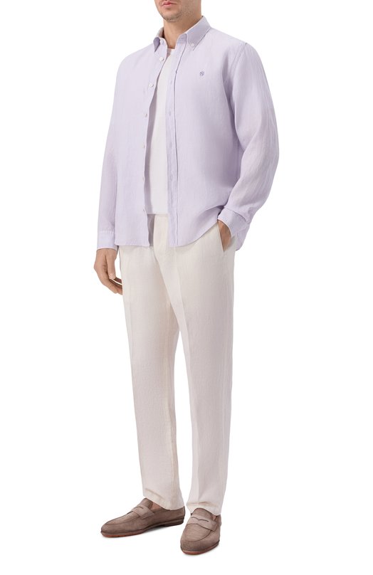 Льняные брюки Boglioli 89895Q/SB5752 Кремовый  89895Q/SB5752 Фото 2