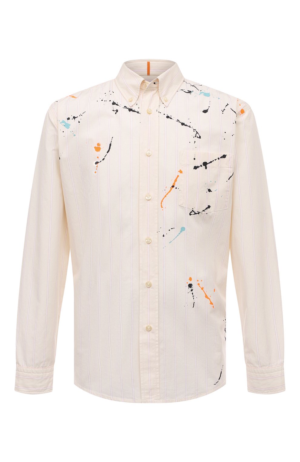 Хлопковая рубашка BOSS ORANGE бежевого цвета по цене 11800 руб., арт. 50488098, фото 1 Хлопковая рубашка BOSS ORANGE, арт. 50488098, фото 1