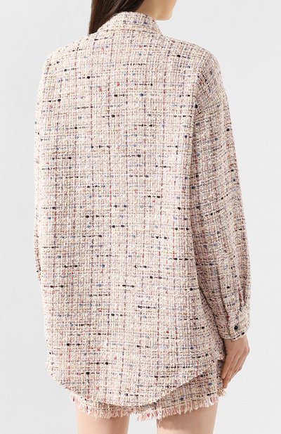 Твидовая рубашка IRO светло-розового цвета по цене 59950 руб., арт. WP100ARTYN, фото 4 Твидовая рубашка IRO, арт. WP100ARTYN, фото 4