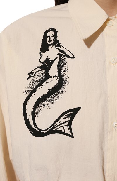 Хлопковая рубашка PRADA, арт. P457F-10M6-F0304-221, фото 5