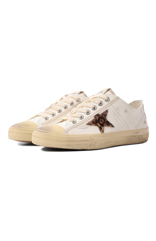 Кожаные кеды V-Star LTD Golden Goose Deluxe Brand GWF00129.F005031 Кремовый GWF00129.F005031