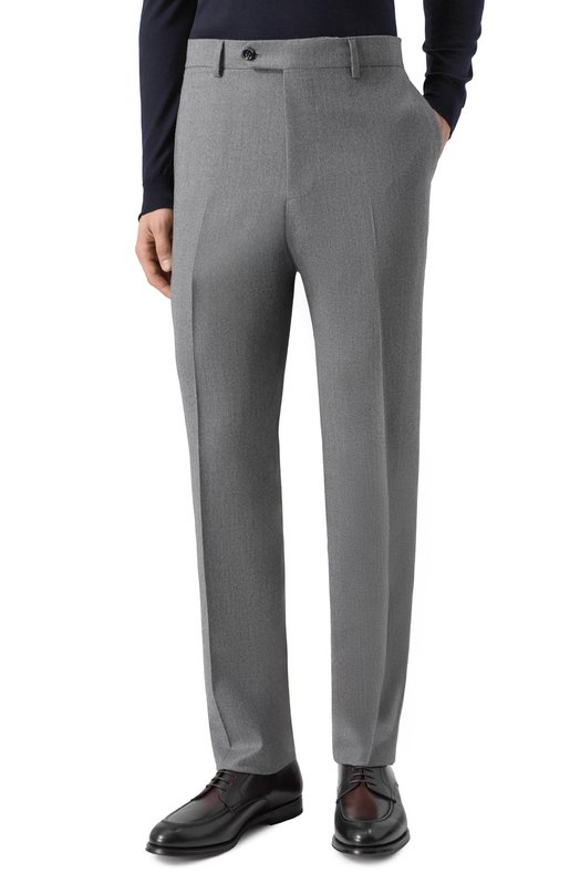 Брюки из шерсти и шелка Berwich VULCAN0 195/DR1483 Серый  VULCAN0 195/DR1483 Фото 3