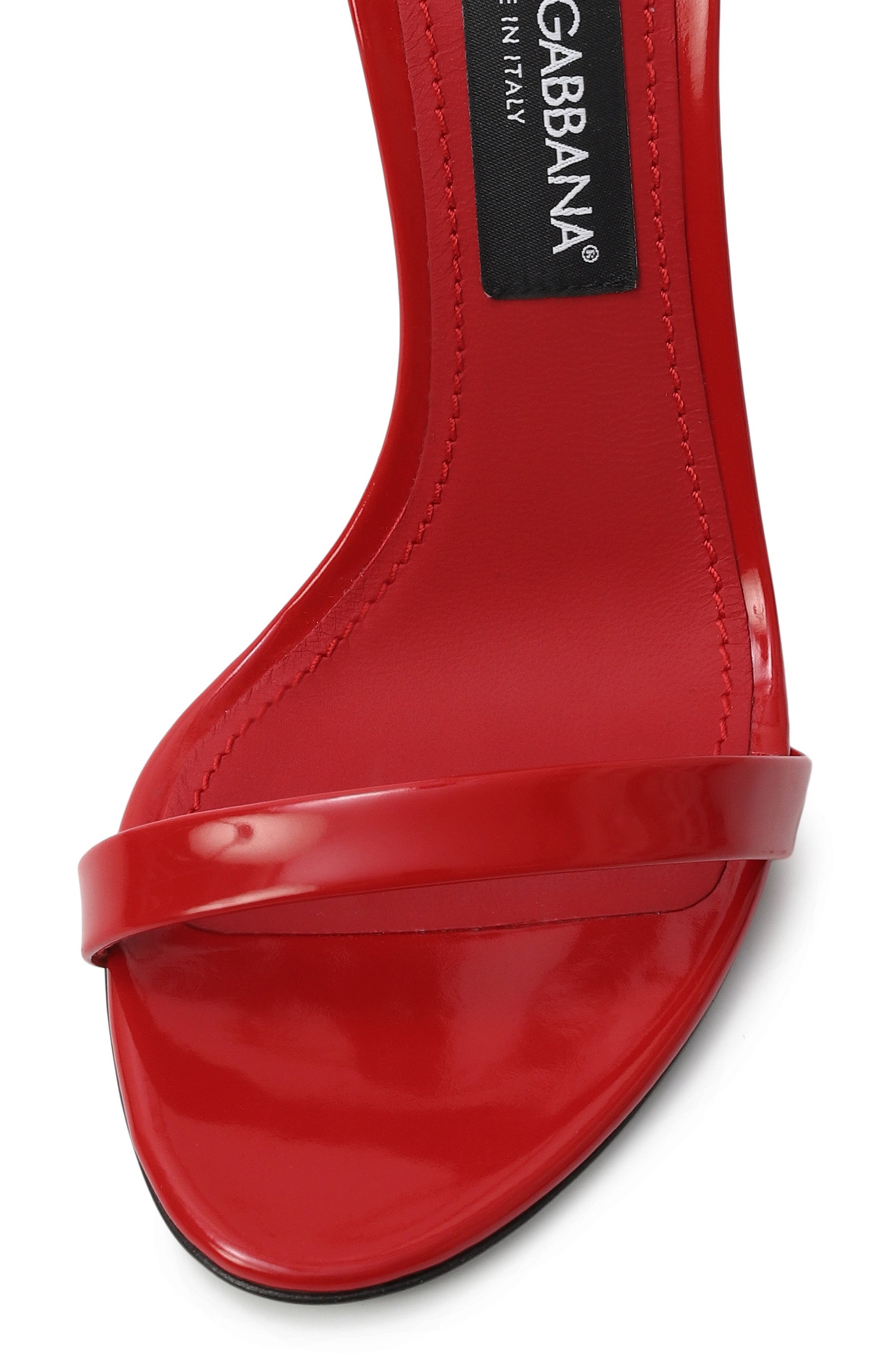 Лакированные босоножки keira 105 DOLCE & GABBANA красного цвета по цене 87550 руб., арт. CR1431_, фото 6 Лакированные босоножки keira 105 DOLCE & GABBANA, арт. CR1431_, фото 6