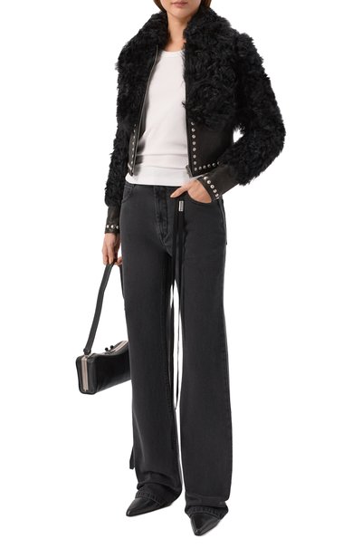 Комбинированная куртка из овчины ANN DEMEULEMEESTER, арт. B0014491/FR009, фото 2