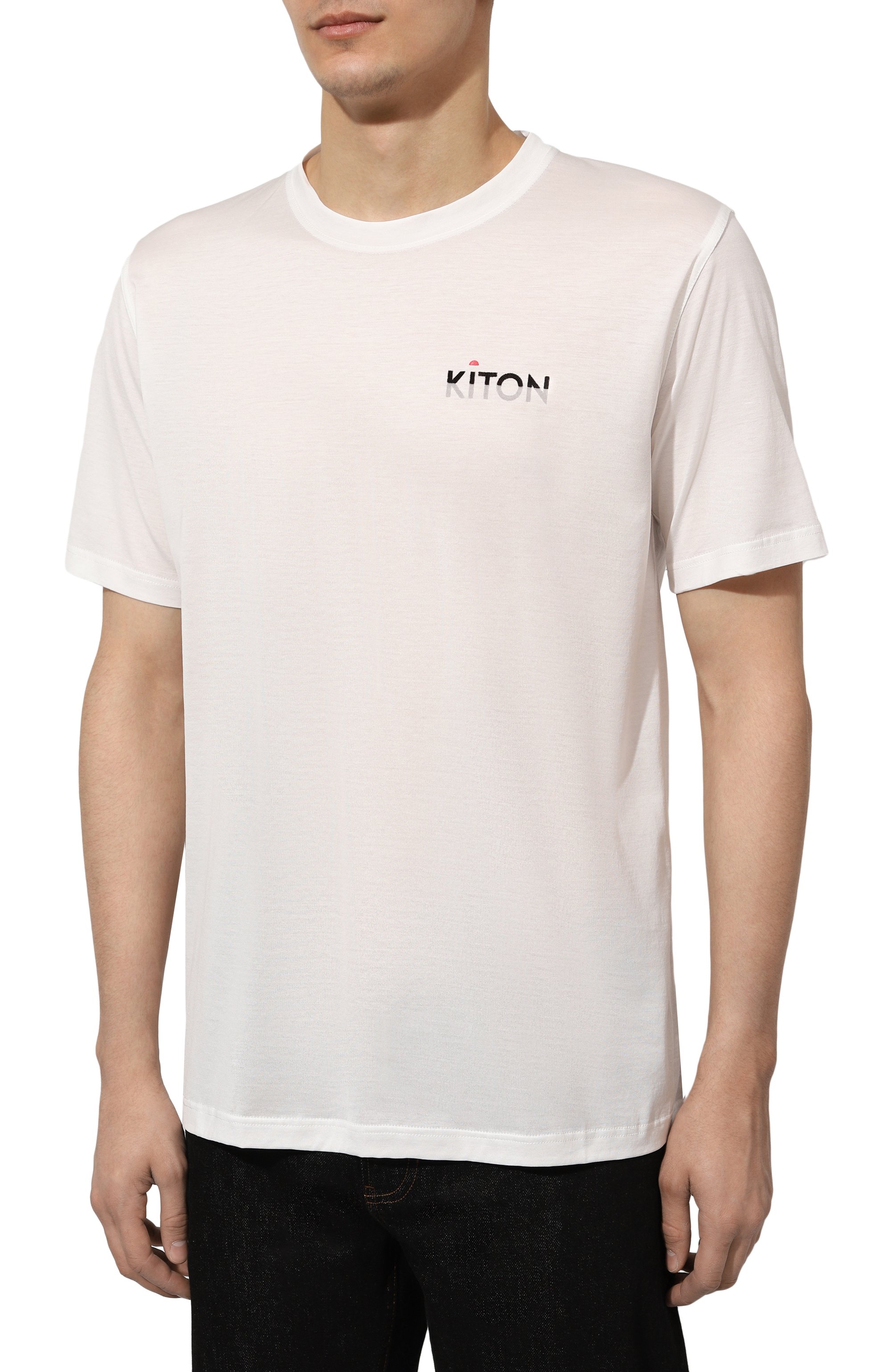 Хлопковая футболка KITON, арт. UMK0487HE, фото 3