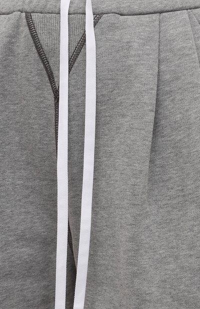 Хлопковые шорты MIU MIU серого цвета по цене 120000 руб., арт. MJP267-1Z9J-F0031, фото 5 Хлопковые шорты MIU MIU, арт. MJP267-1Z9J-F0031, фото 5