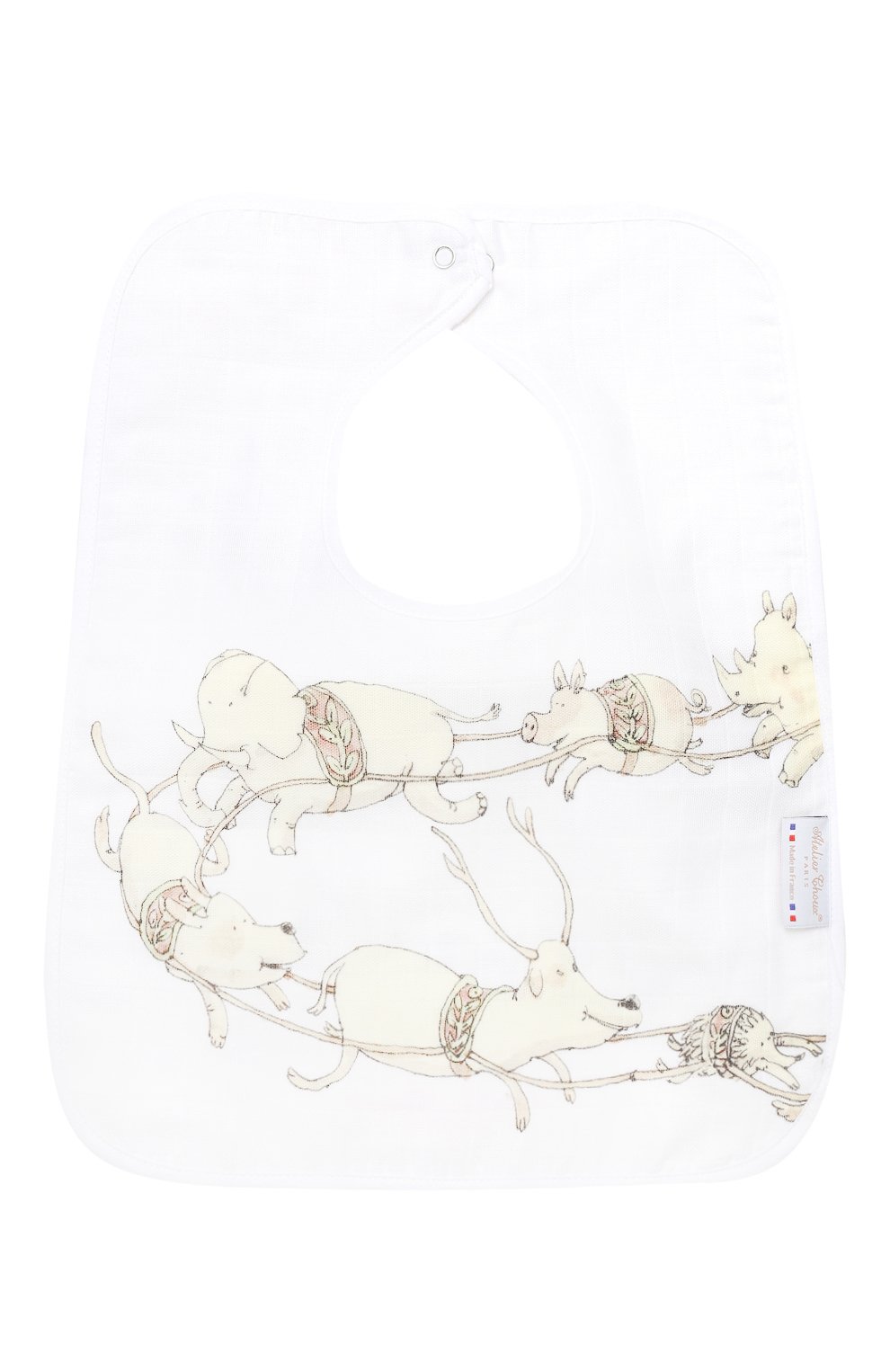 Хлопковый нагрудник ATELIER CHOUX, арт. LARGE BIB SANTA`S SLEIGH, фото 2
