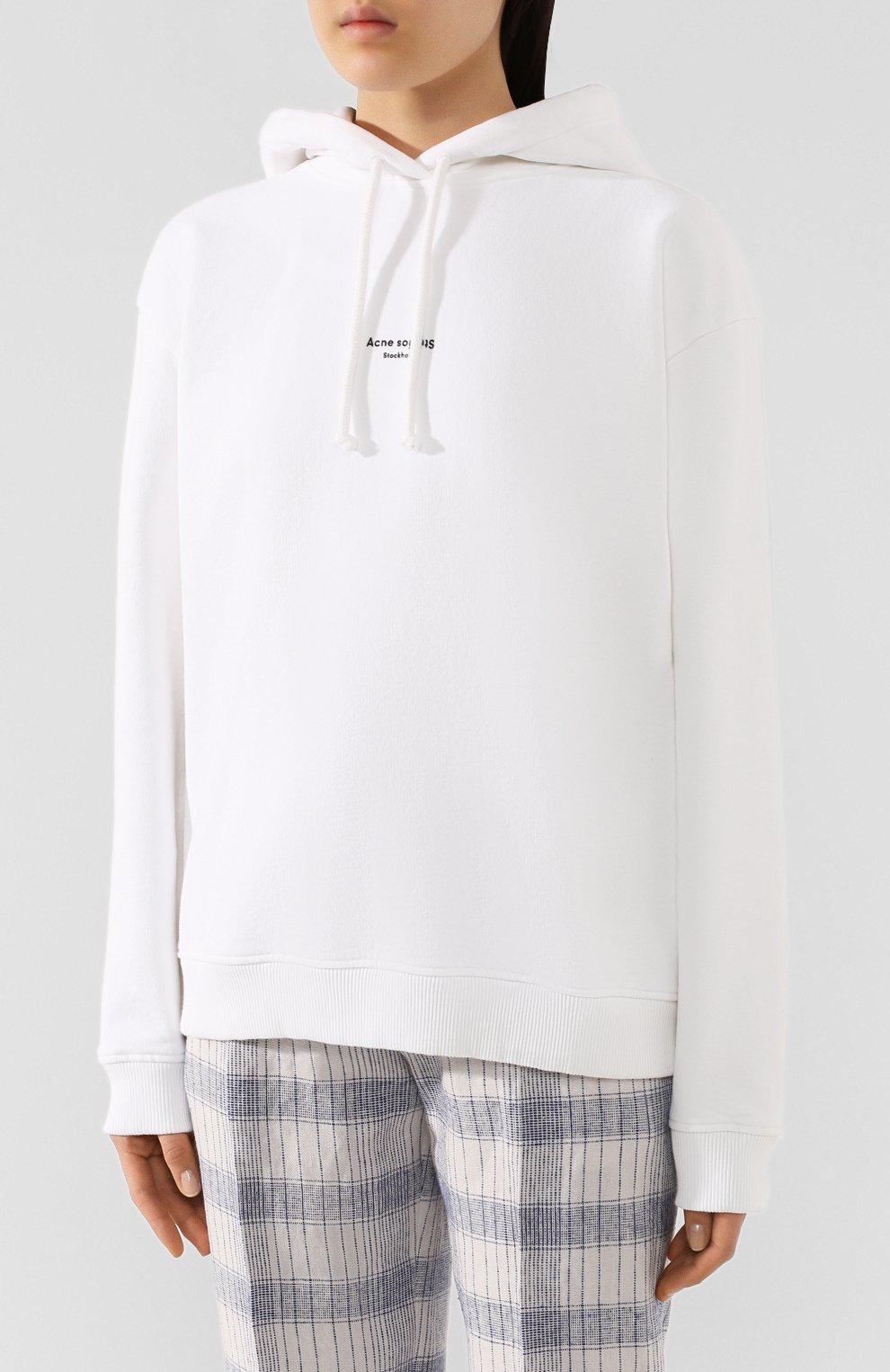 Хлопковое худи ACNE STUDIOS, арт. AI0049/W, фото 3