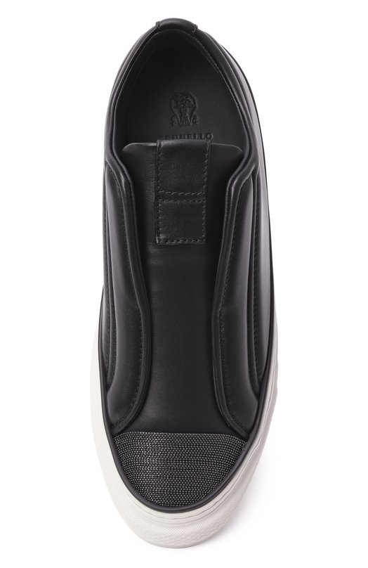 Кожаные кеды Brunello Cucinelli MZSKG3071P Чёрный  MZSKG3071P Фото 6