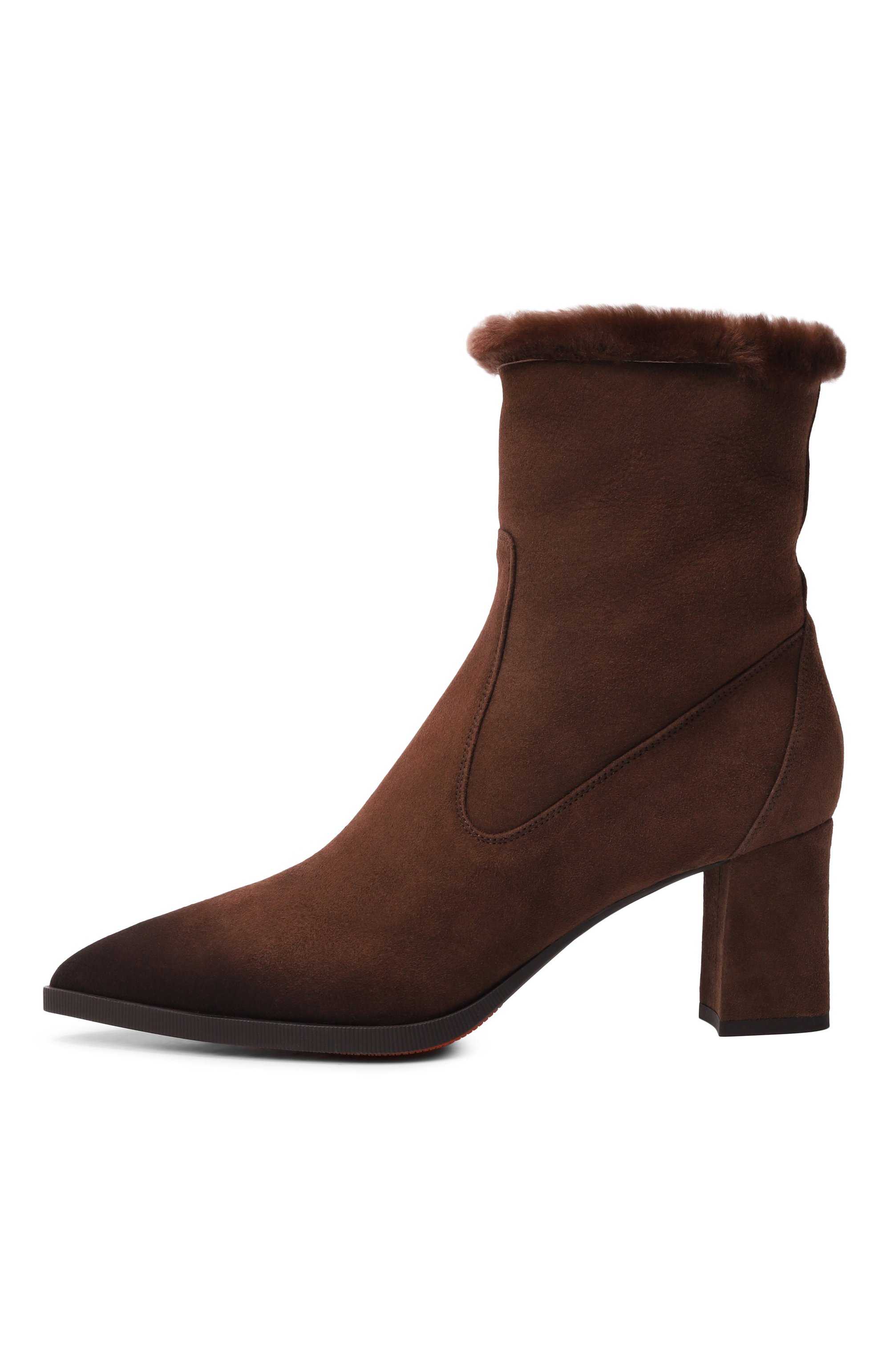 Замшевые ботильоны SANTONI, арт. WTEG71938PC4AHGI, фото 4