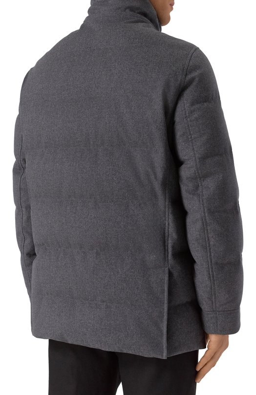 Шерстяной пуховик Brunello Cucinelli MM4701823 Серый  MM4701823 Фото 6
