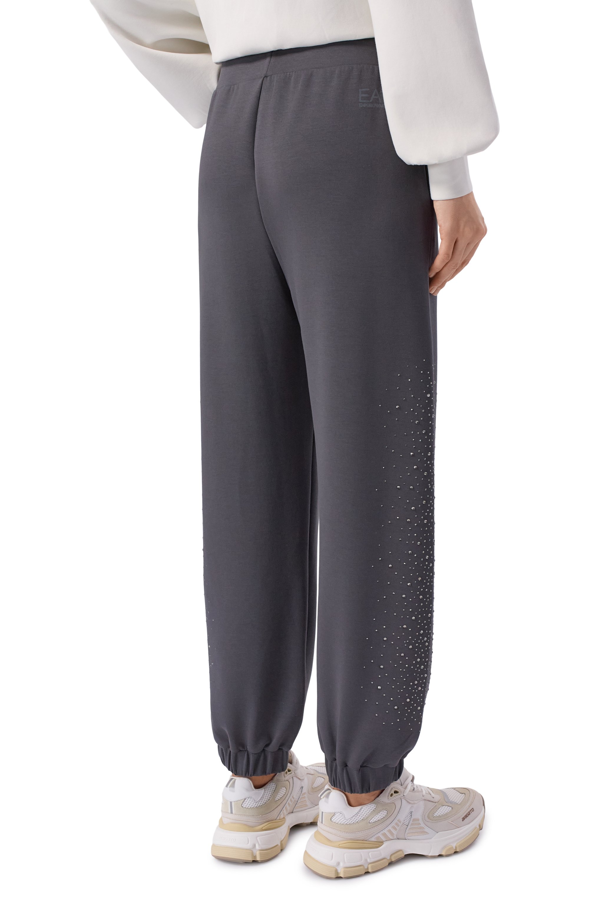 Джоггеры с отделкой стразами EA7, арт. 7W001018/AF24375, фото 4