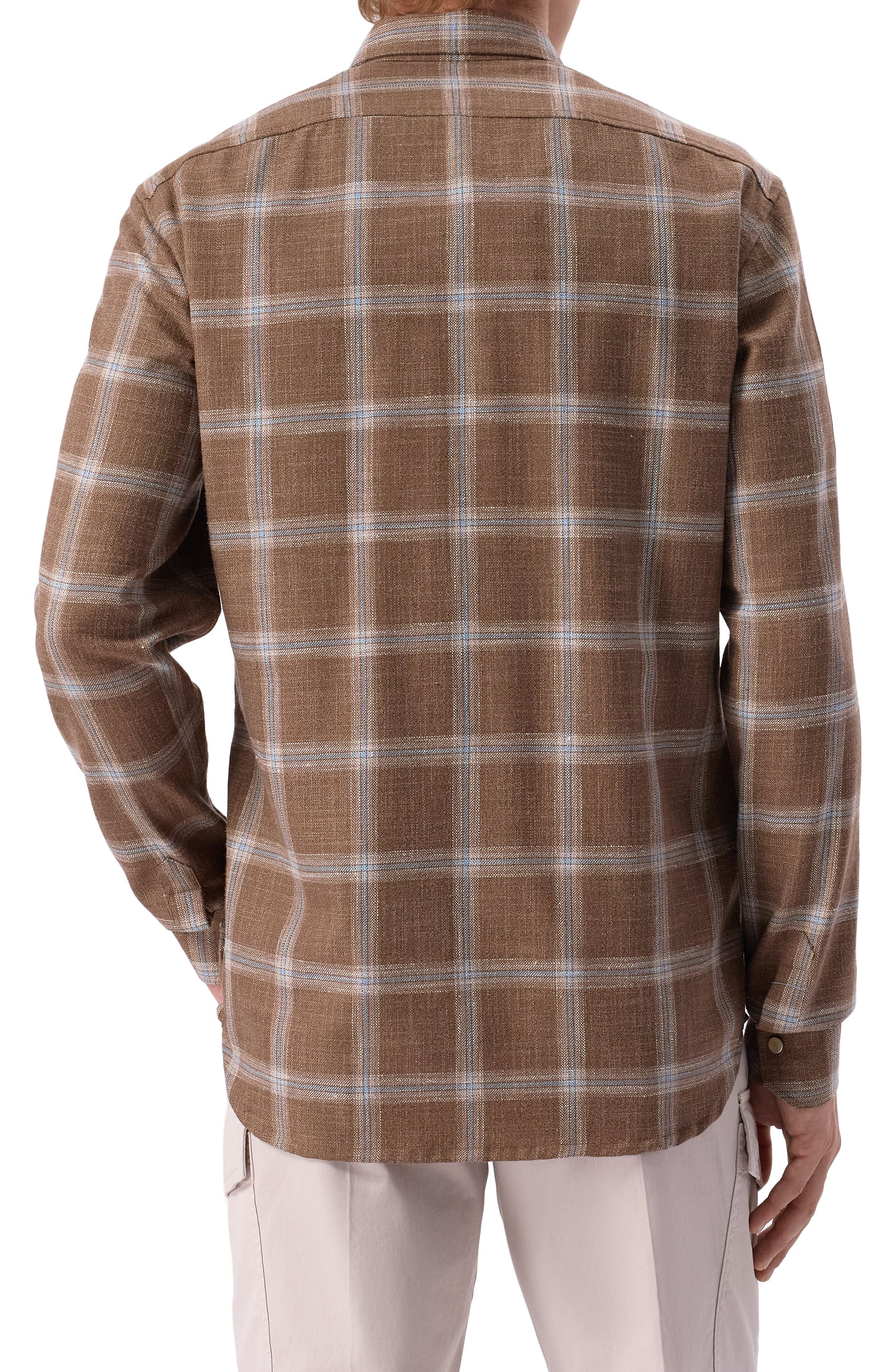 Рубашка из шерсти и шелка KITON, арт. UMCBUBAK0616E08, фото 4