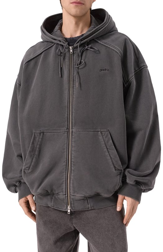 Хлопковая толстовка Juun.J JC5141P084 Серый  JC5141P084 Фото 3