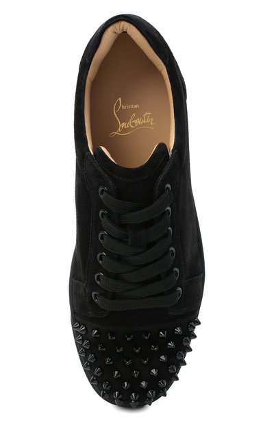 Замшевые кеды vieira spikes CHRISTIAN LOUBOUTIN, арт. vieira spikes flat veau velours, фото 5