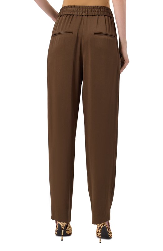 Атласные брюки Isabel Marant PA0522FA/C1J04I Коричневый  PA0522FA/C1J04I Фото 4