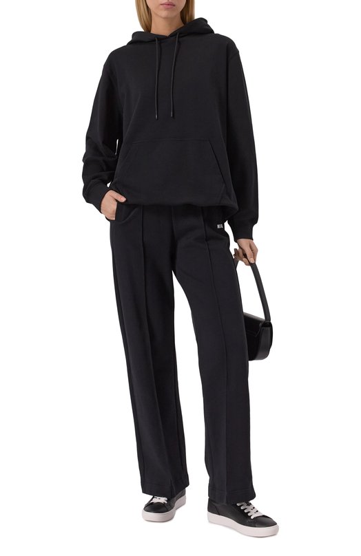 Хлопковые брюки MSGM 3841MDP78/257000 Чёрный  3841MDP78/257000 Фото 2