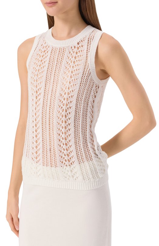 Топ изо льна и хлопка MVST WS59-1531MU Белый  WS59-1531MU Фото 3