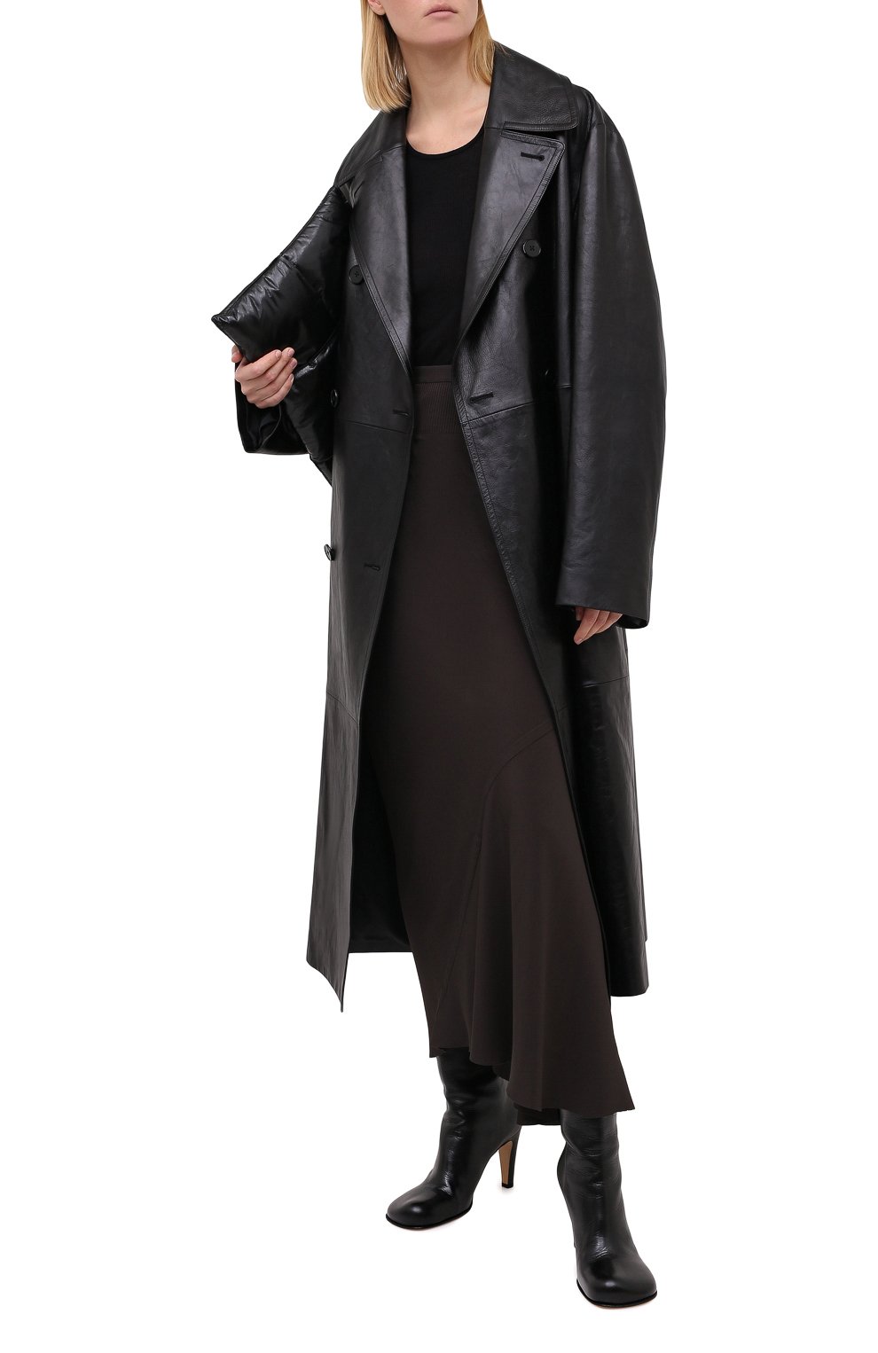 Юбка RICK OWENS серого цвета по цене 55450 руб., арт. RP20F2334/CC, фото 2 Юбка RICK OWENS, арт. RP20F2334/CC, фото 2