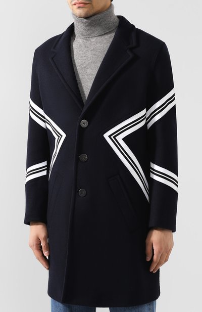 Шерстяное пальто NEIL BARRETT, арт. PBCA284/M046, фото 3