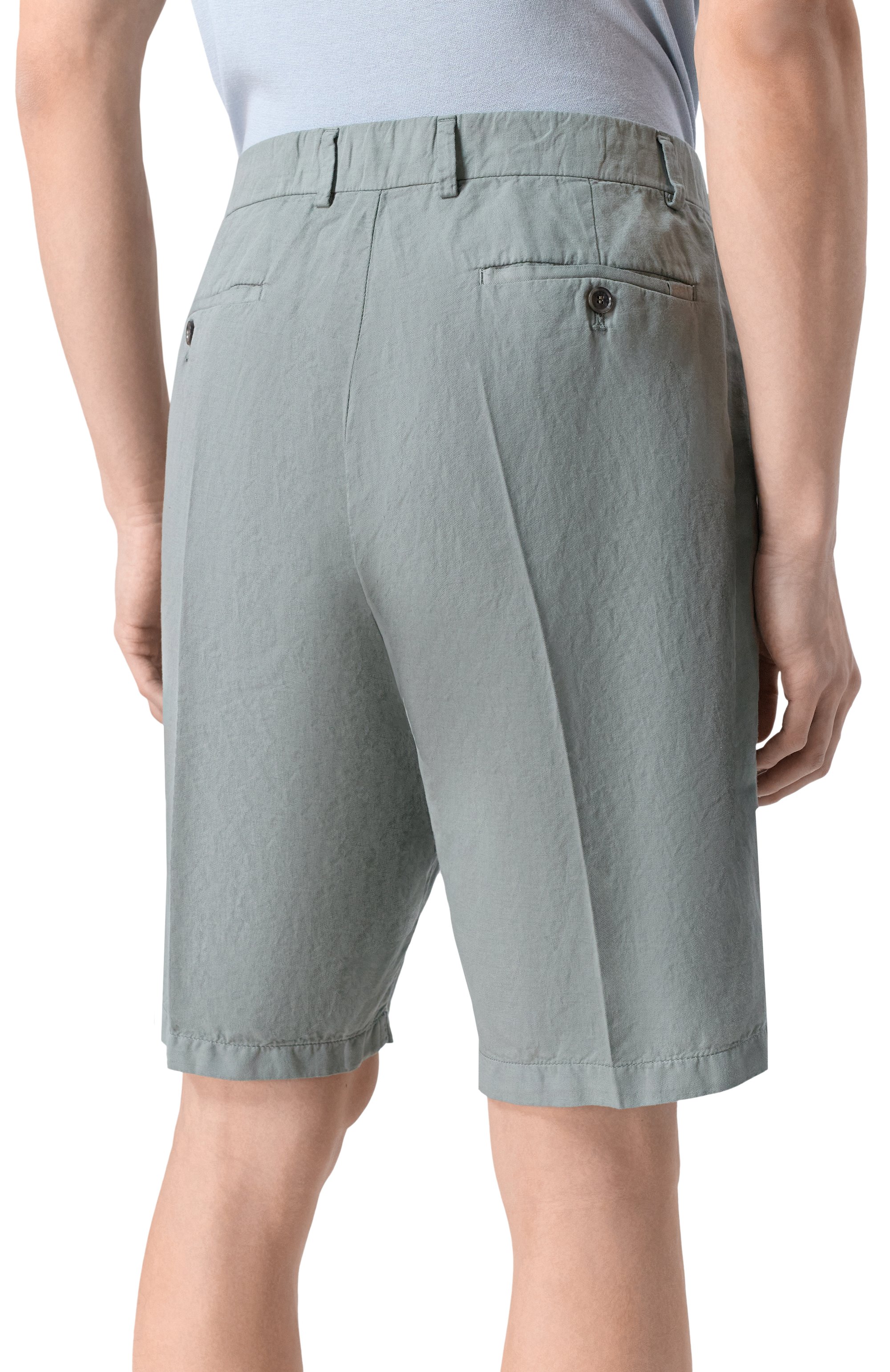 Шорты из хлопка и льна PAUL&SHARK, арт. 25414034, фото 4