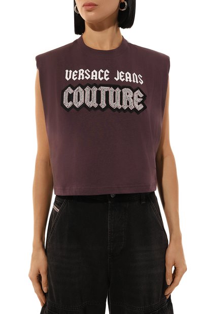 Хлопковая футболка VERSACE JEANS COUTURE, арт. 77HAHC01/CJ01C, фото 3
