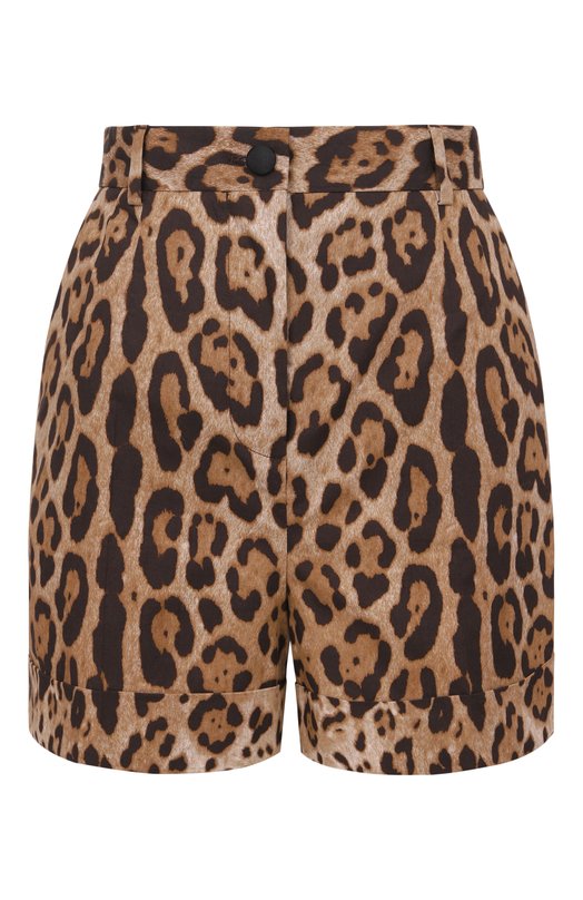 Хлопковые шорты Dolce & Gabbana FTASXT/HS5E3 Леопардовый FTASXT/HS5E3
