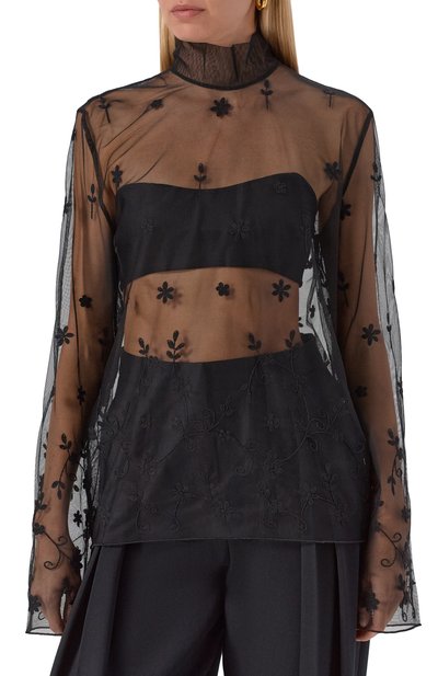 Топ TOTEME черного цвета по цене 72500 руб., арт. 253-WRT0546-FB0431, фото 3 Топ TOTEME, арт. 253-WRT0546-FB0431, фото 3