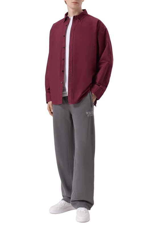 Хлопковая рубашка Ksubi MFA25SH001 Бордовый  MFA25SH001 Фото 2