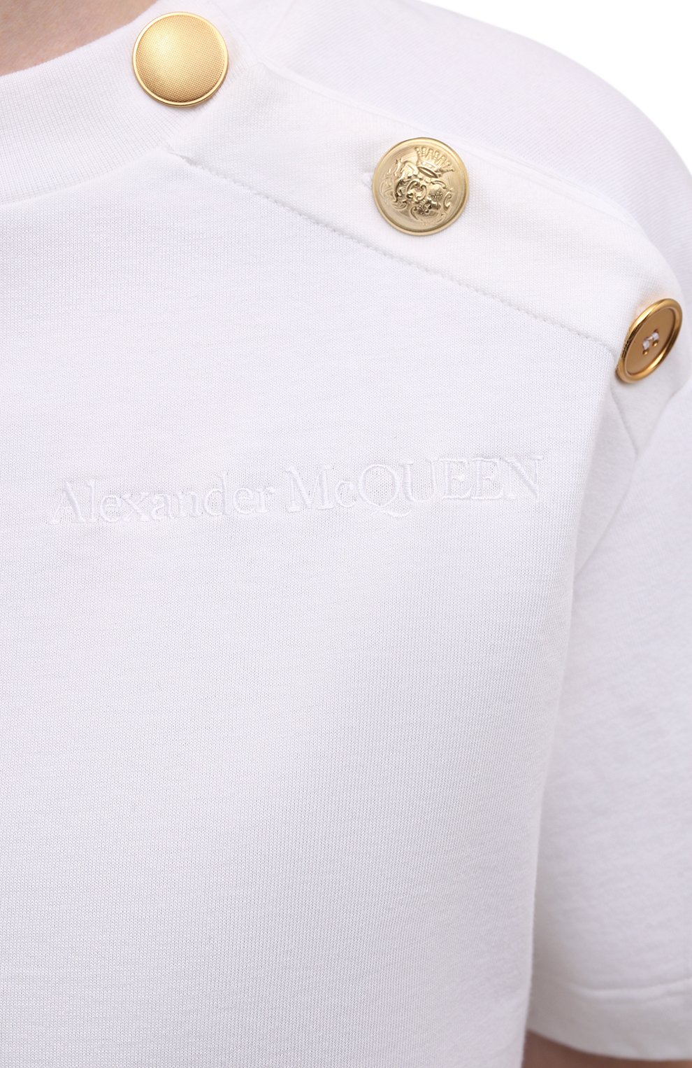 Хлопковая футболка ALEXANDER MCQUEEN, арт. 687134/QLAA6, фото 5