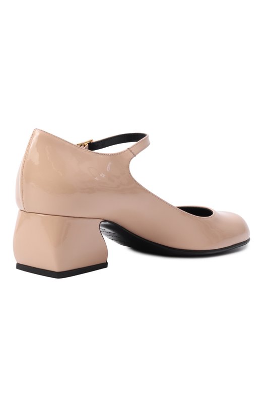 Кожаные туфли Si Rossi Mary-jane Sergio Rossi B12090/MMVV36 Бежевый  B12090/MMVV36 Фото 5