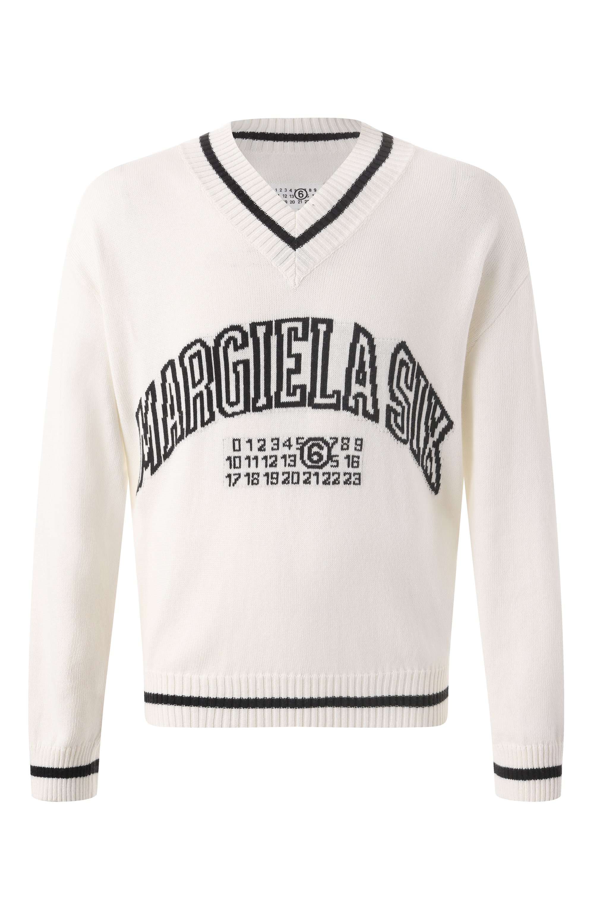 Свитер из хлопка и шерсти MM6, арт. SH0HN0002/M13085, фото 1