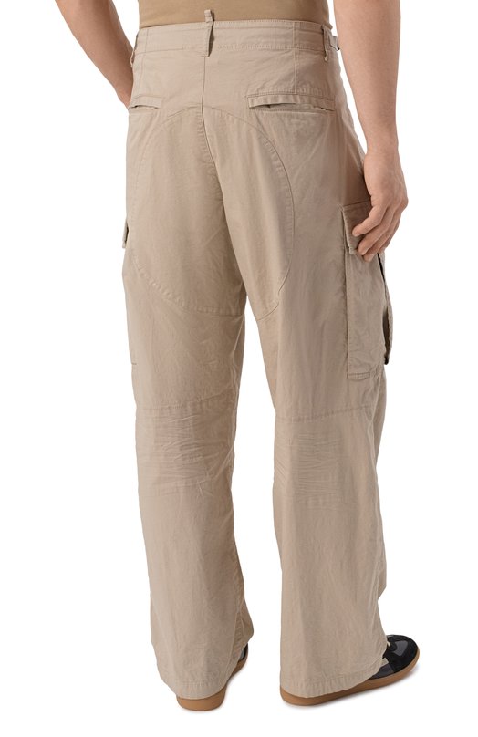 Хлопковые брюки-карго Dsquared2 S74KB1115/S35175 Бежевый  S74KB1115/S35175 Фото 4