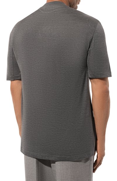 Футболка из шелка и хлопка BRUNELLO CUCINELLI, арт. MH8361308W, фото 4