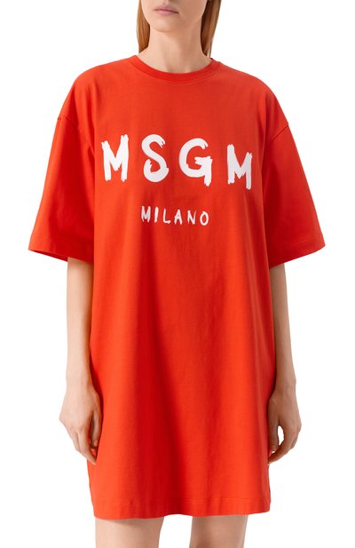 Хлопковое платье MSGM, арт. 3841MDA510/257002, фото 3