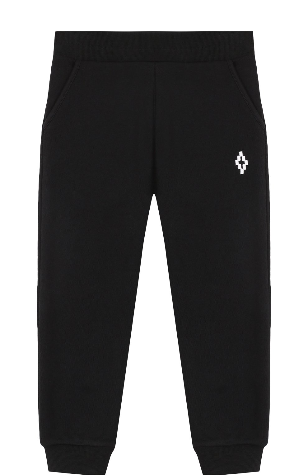 Хлопковые джоггеры MARCELO BURLON KIDS OF MILAN черного цвета по цене 13950 руб., арт. B/MB/3007/0022, фото 1 Хлопковые джоггеры MARCELO BURLON KIDS OF MILAN, арт. B/MB/3007/0022, фото 1