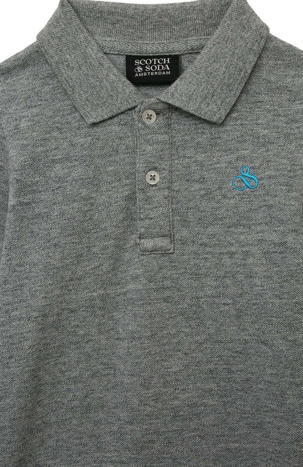 Хлопковое поло SCOTCH AND SODA серого цвета по цене 5595 руб., арт. 167717-22-FWBM-D55, фото 3 Хлопковое поло SCOTCH AND SODA, арт. 167717-22-FWBM-D55, фото 3