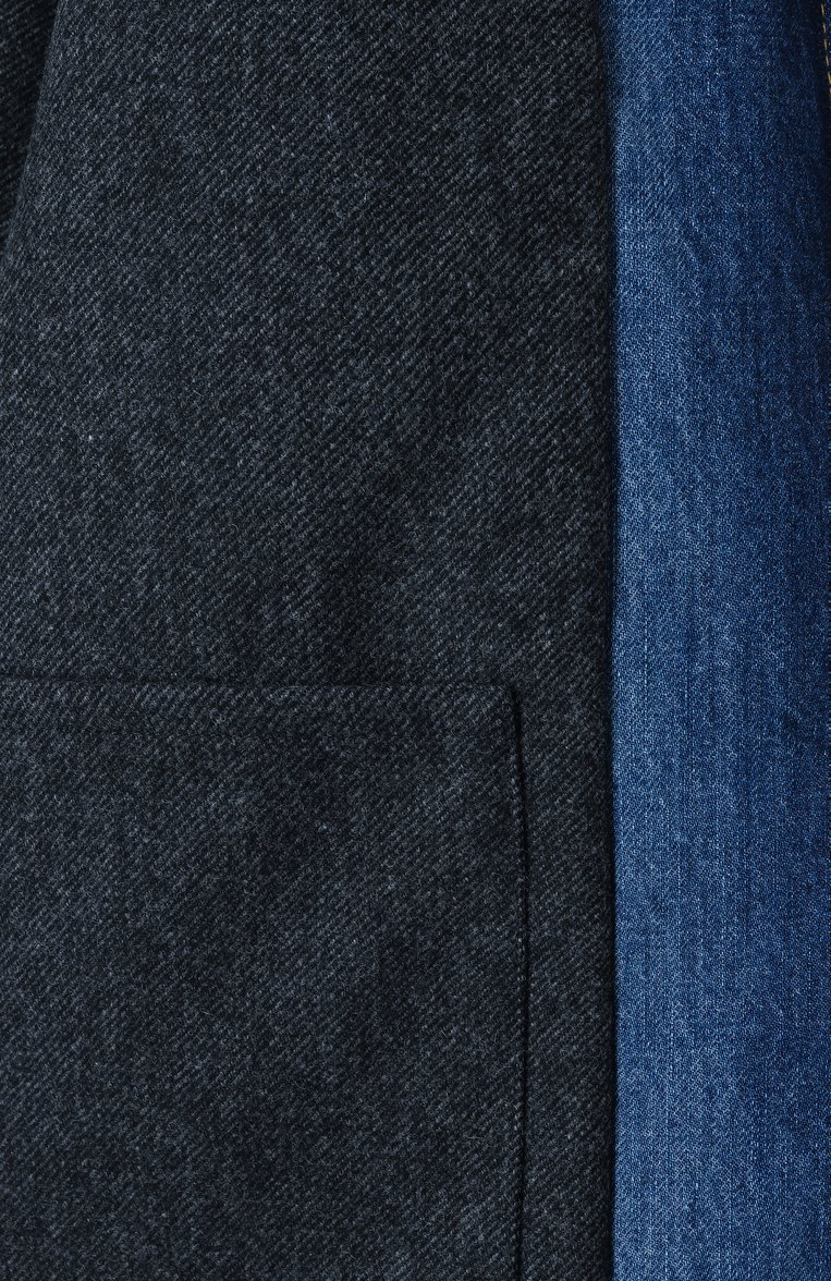 Мужская джинсовая куртка BOTTEGA VENETA синего цвета, арт. 813522/V42W0 | Фото 7 (Материал утеплителя: Шерсть; Рукава: Длинные; Длина (верхняя одежда): Короткие; Материал внешний: Деним, Хлопок; Стили: Кэжуэл; Кросс-КТ: Деним, Легкие)