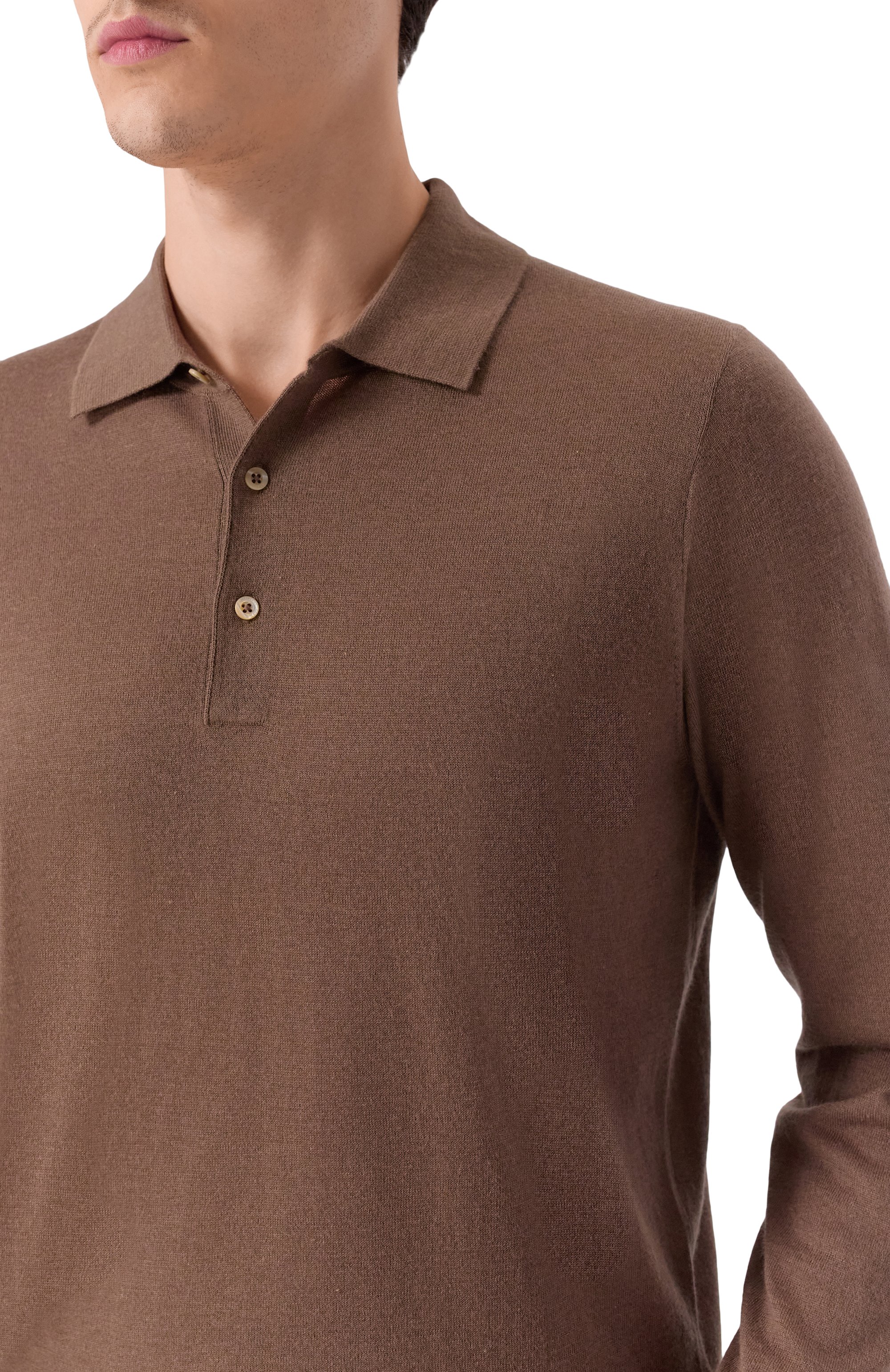 Поло из кашемира и шелка CORNELIANI, арт. 26M539-2625129, фото 5