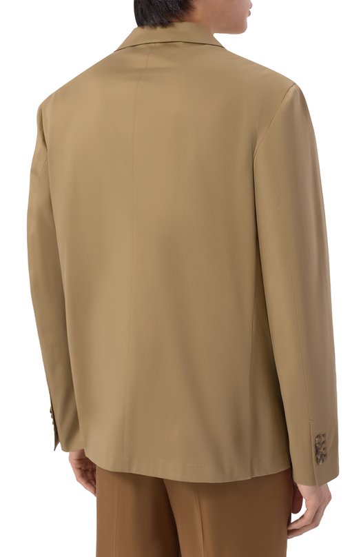 Хлопковый пиджак 12 STOREEZ 136036 Коричневый  136036 Фото 4